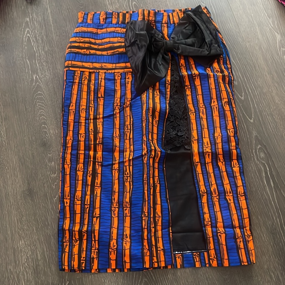 African print skirt